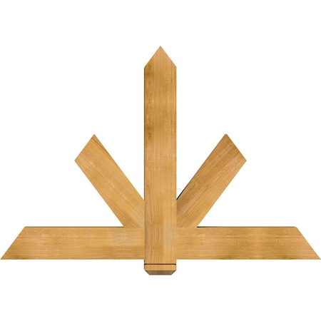 Ekena Millwork Kennewick Rough Sawn Timber Gable Bracket, Western Red Cedar, 60"W x 40"H x 4"D x 6"F, 16/12 Pitch GBW060X40X0406KEN00RWR